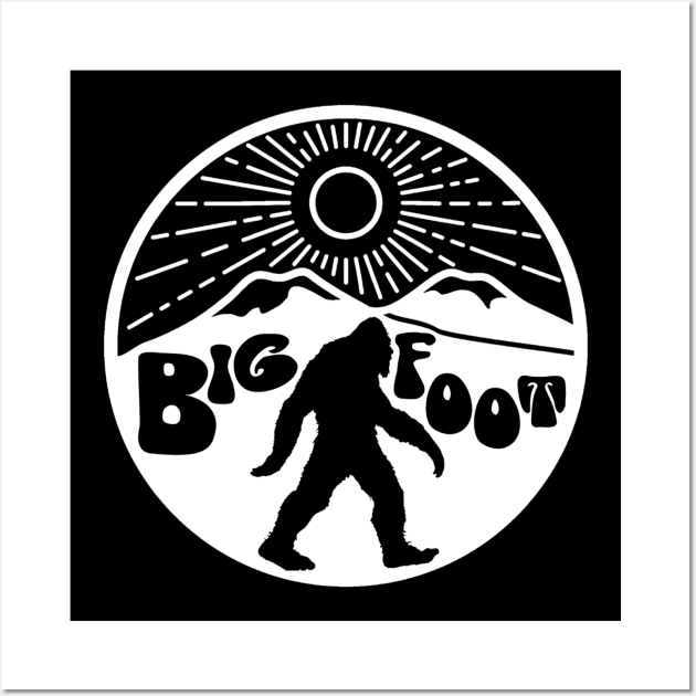 70s Bigfoot in the Mountains Wall Art by Contentarama